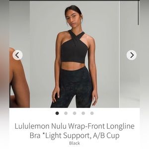 Lululemon Nulu Wrap Front Longline Bra - Black